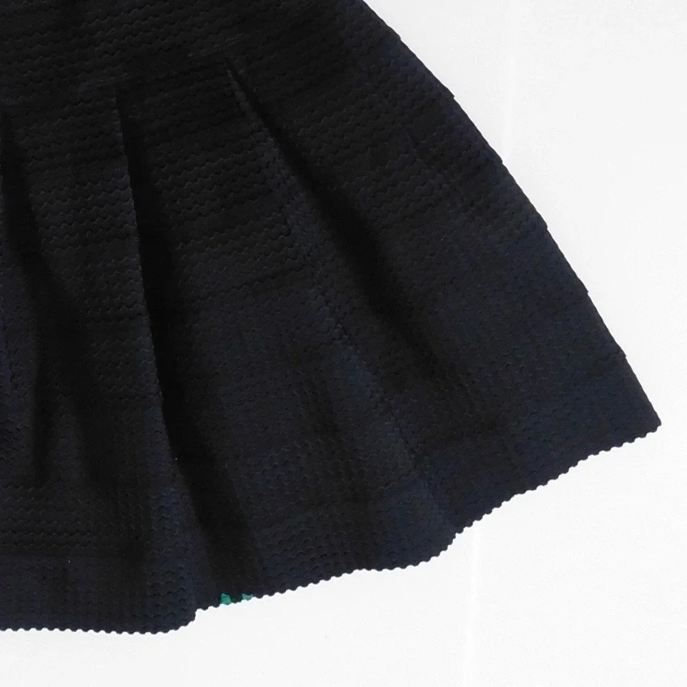 Anthropologie GIRLS FROM SAVOY Black‎ Ponte Bell Skirt Mini Preppy X-Small Small